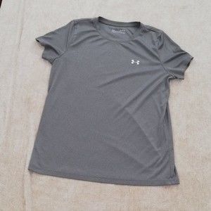 Under Armour Grey Loose Fit Heat Gear T-Shirt Size XL